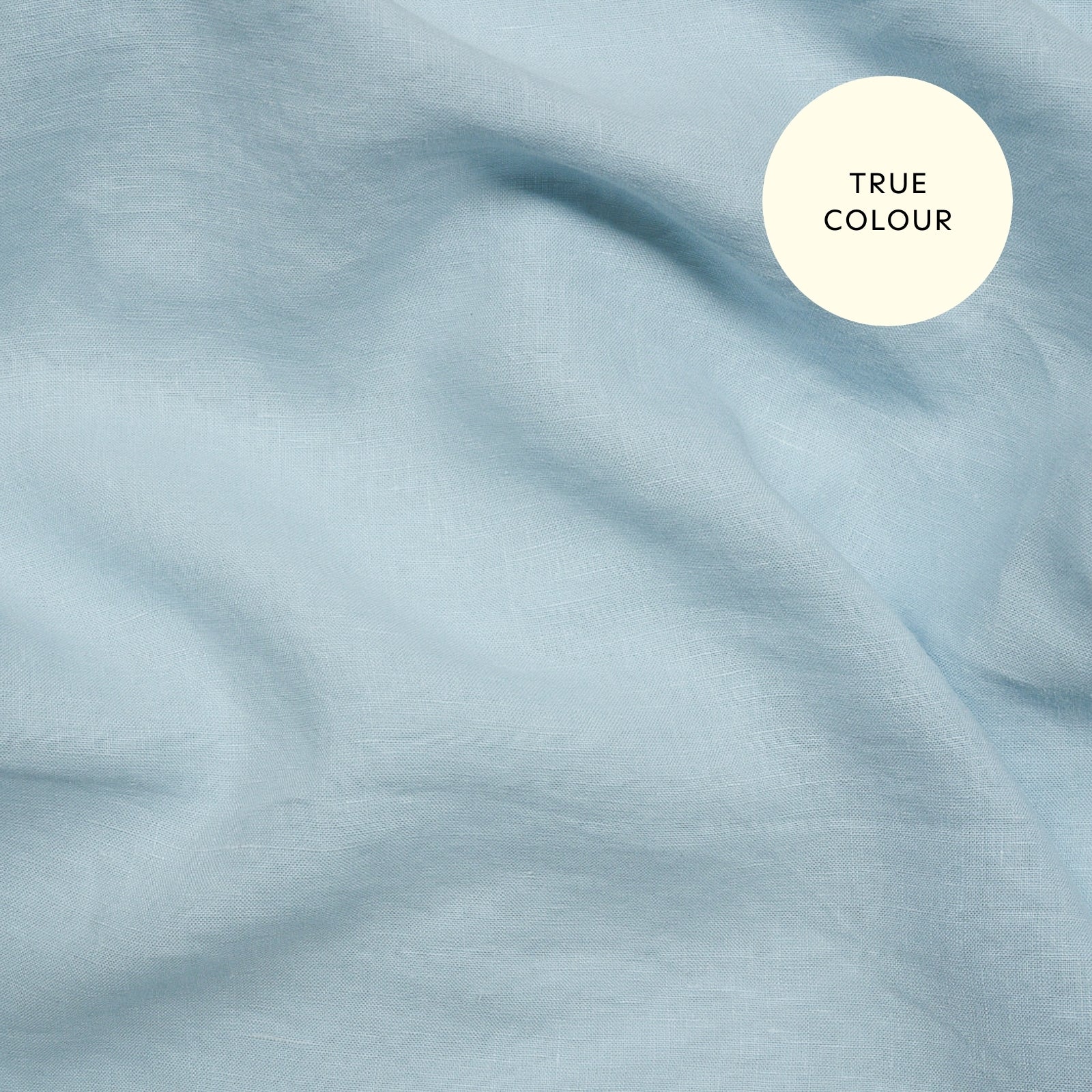 French Flax Linen Sheet Set in Sky Blue - Image 14