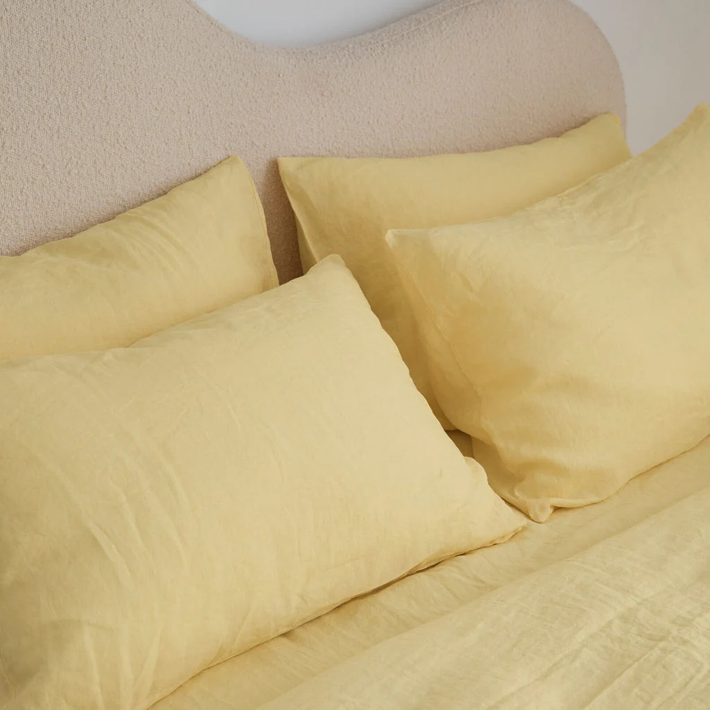 French Flax Linen Quilt Cover in Daisy - Image 7