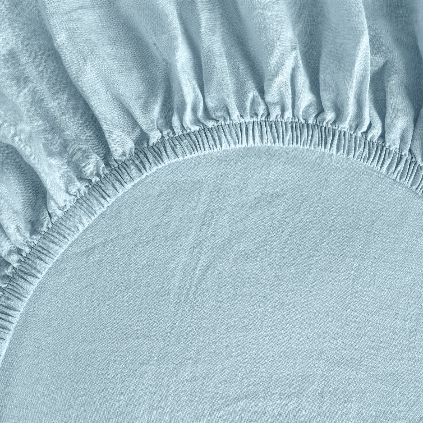 French Flax Linen Sheet Set in Sky Blue - Image 8